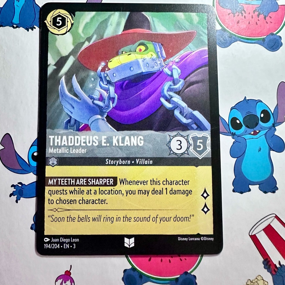thaddeus e klang 194/204 - uncommon — disney lorcana: into the inklands